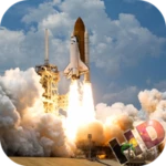 space rocket video wallpaper android application logo